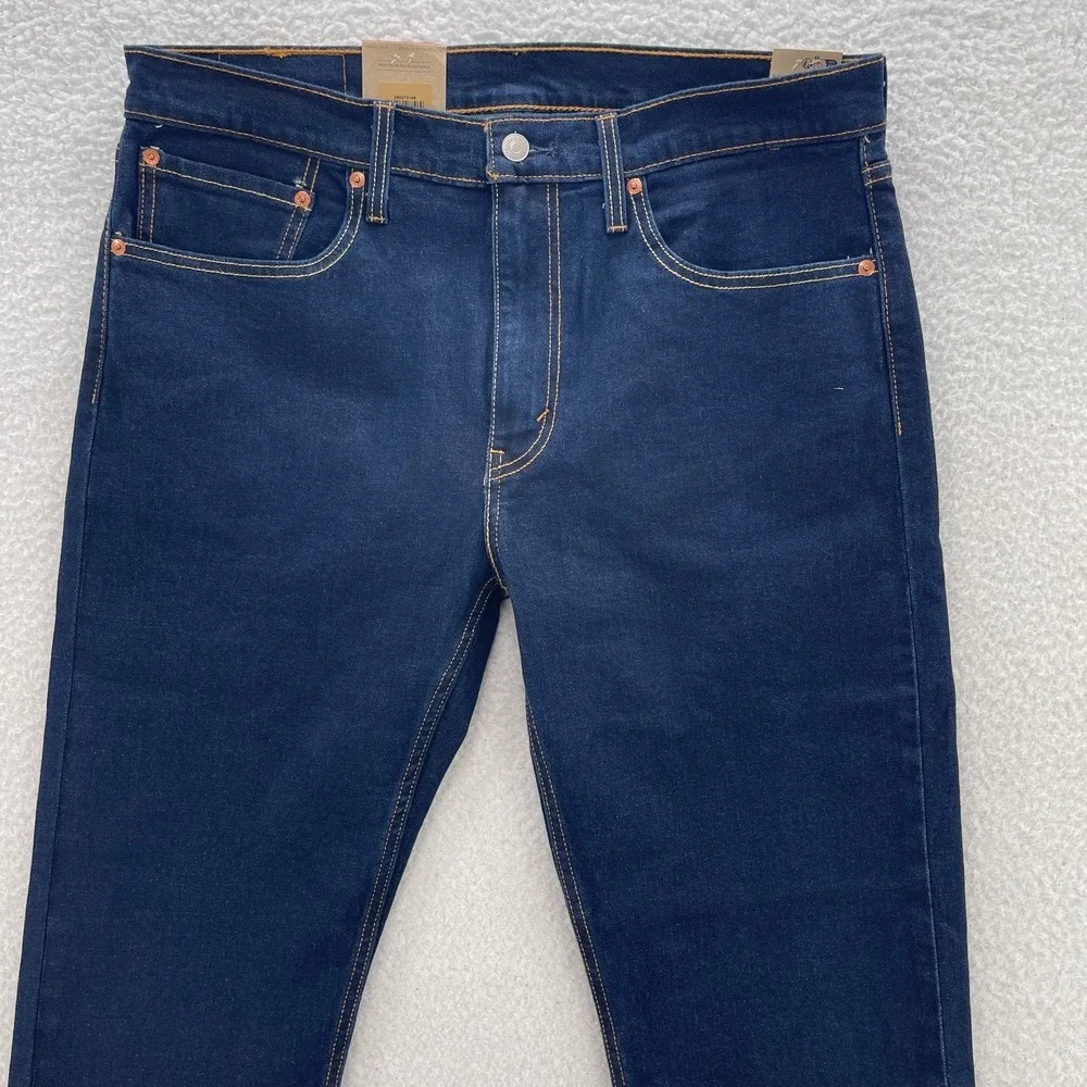 Levi's Jeans Mens 30x30 Blue 502 Taper Fit Dark Wash Indigo Denim Preppy Minimal